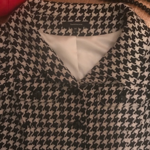 Fashionista houndstooth blazer sz M - Picture 4 of 5
